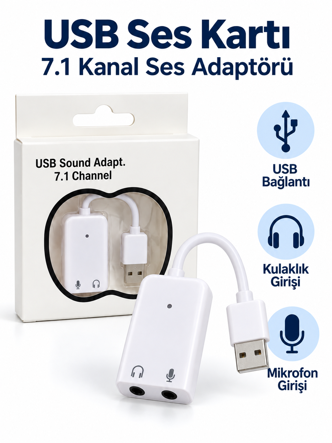 028 usb ses karti USB 7.1 ses kartı ürün bannerı