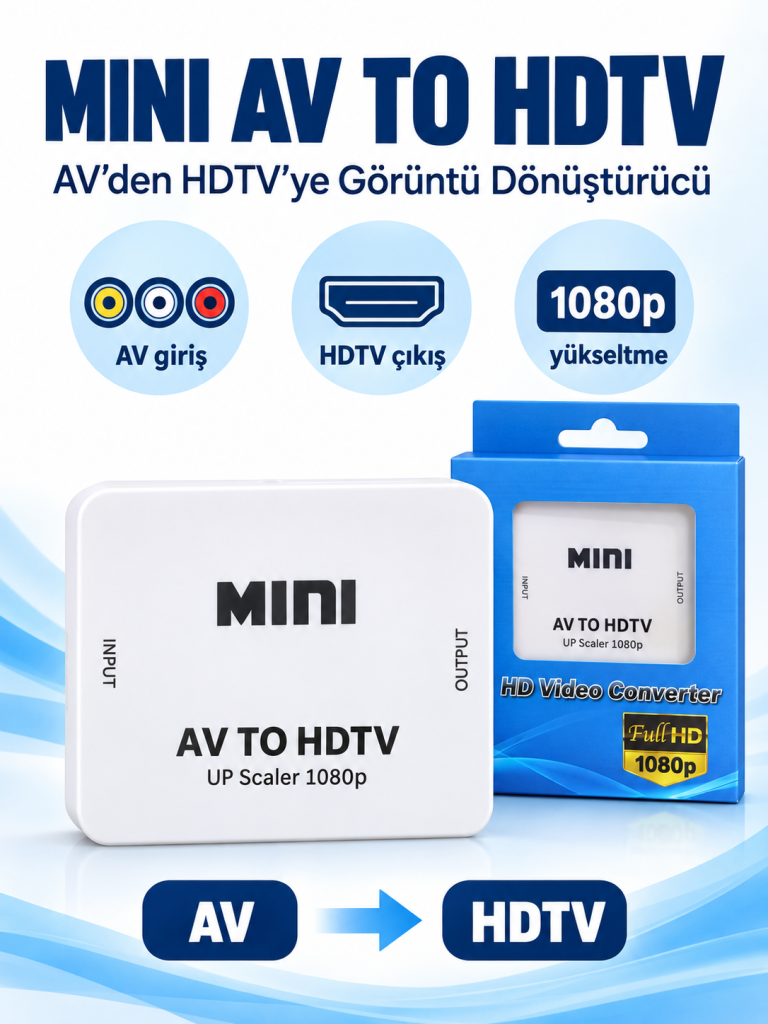 MINI AV TO HDTV 1080p Görüntü Dönüştürücü ürün bannerı