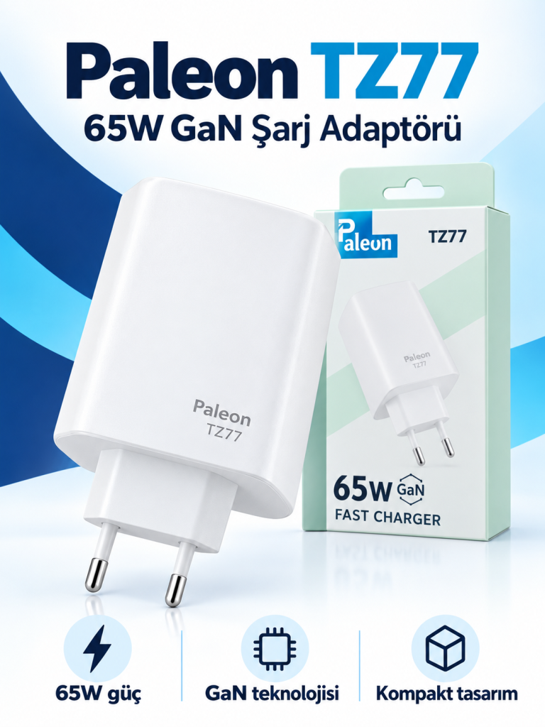 Paleon TZ77 65W GaN Şarj Adaptörü ürün bannerı
