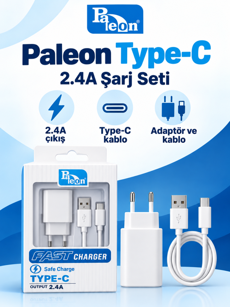 Paleon Type-C 2.4A Şarj Seti ürün bannerı