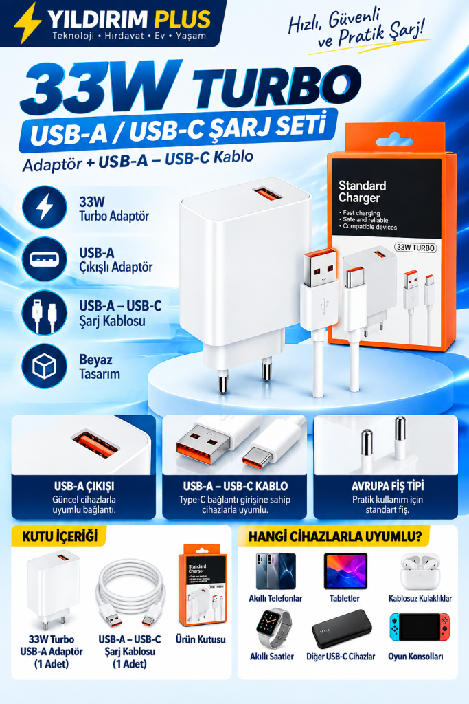 33w turbo Şarj seti tanıtım posteri