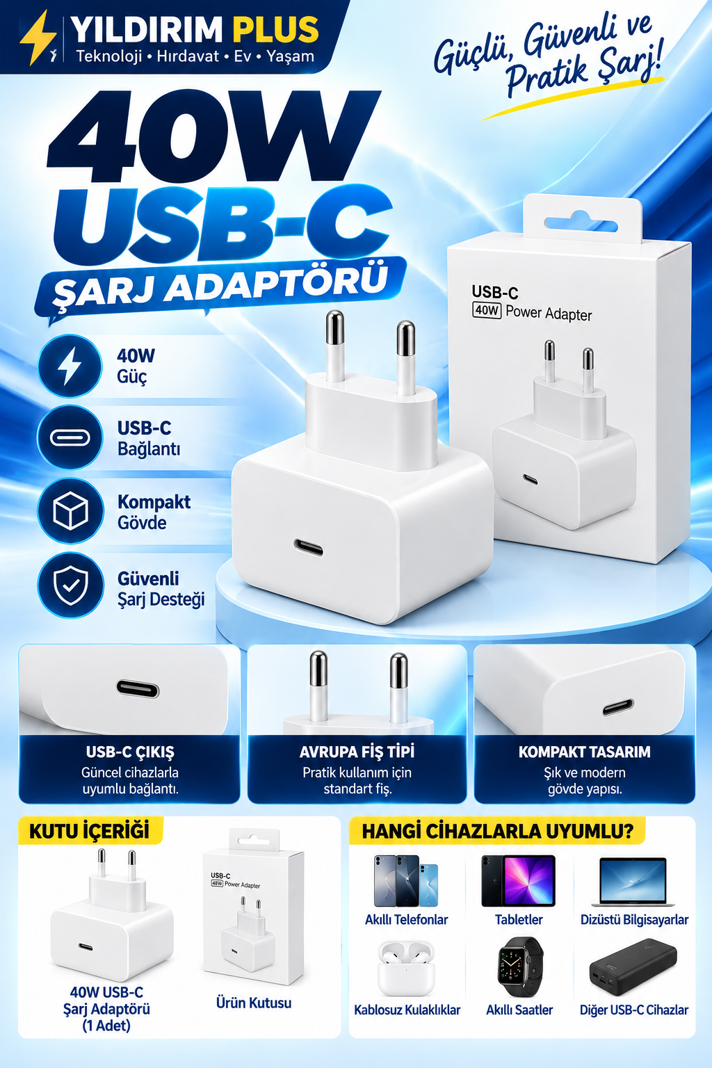 40w usb c Şarj adaptörü tanıtımı 40w usb c Şarj adaptörü tanıtımı