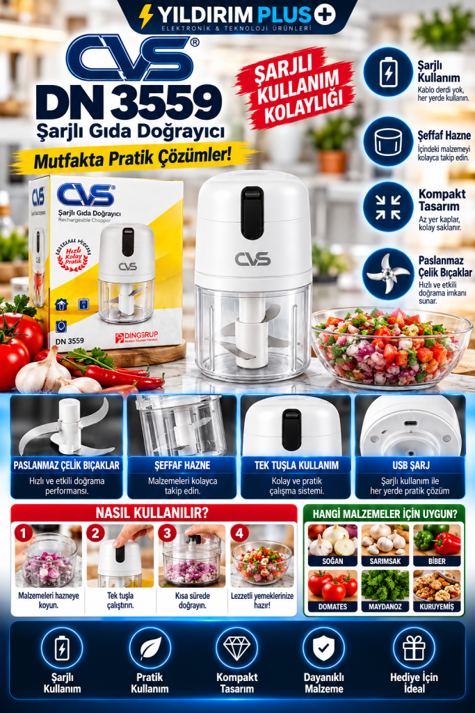 cvs dn 3559 Şarjlı doğrayıcı