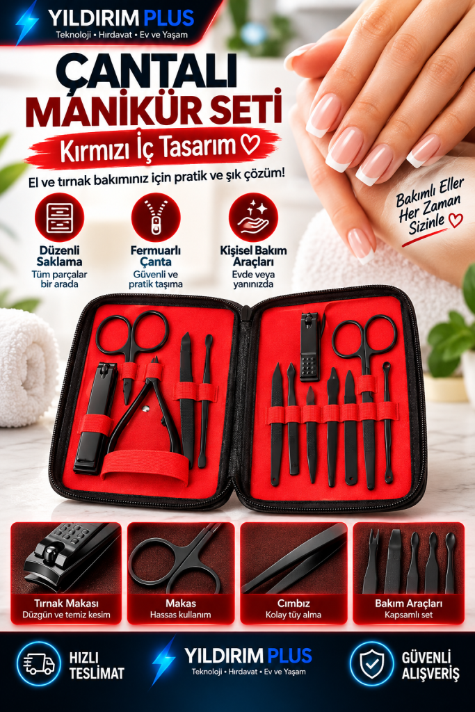 Çantalı manikür seti reklamı