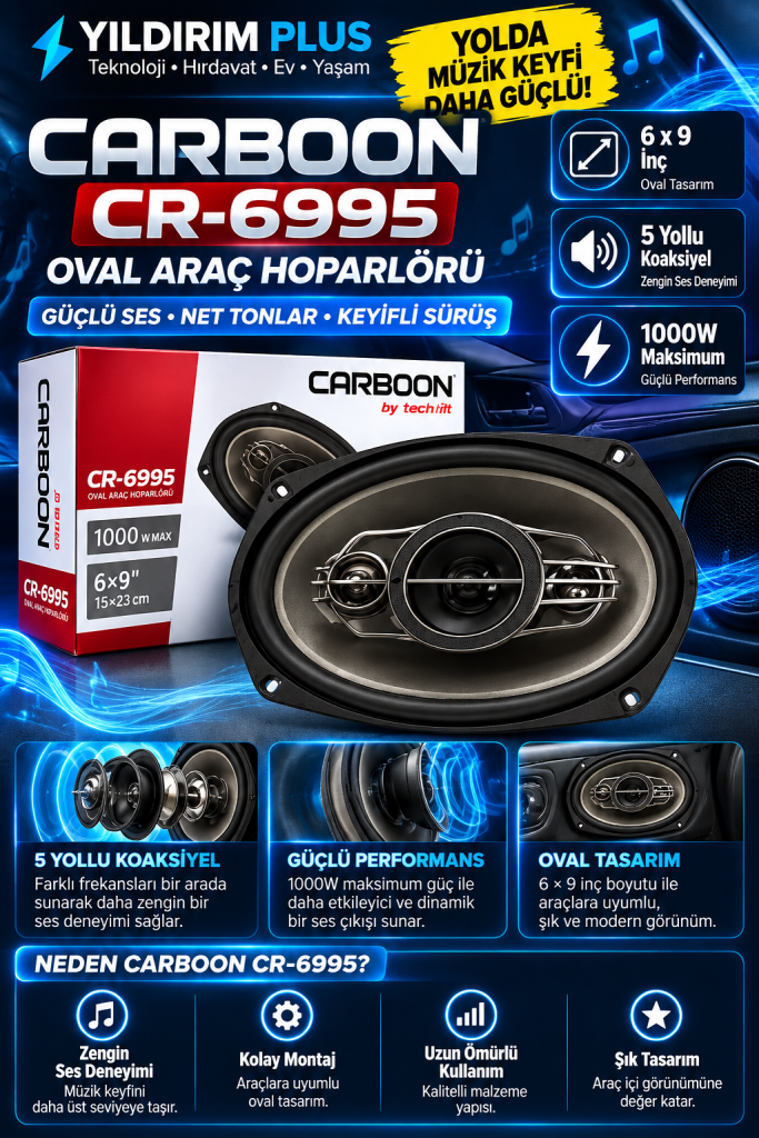 carboon cr 6995 güçlü ses deneyimi