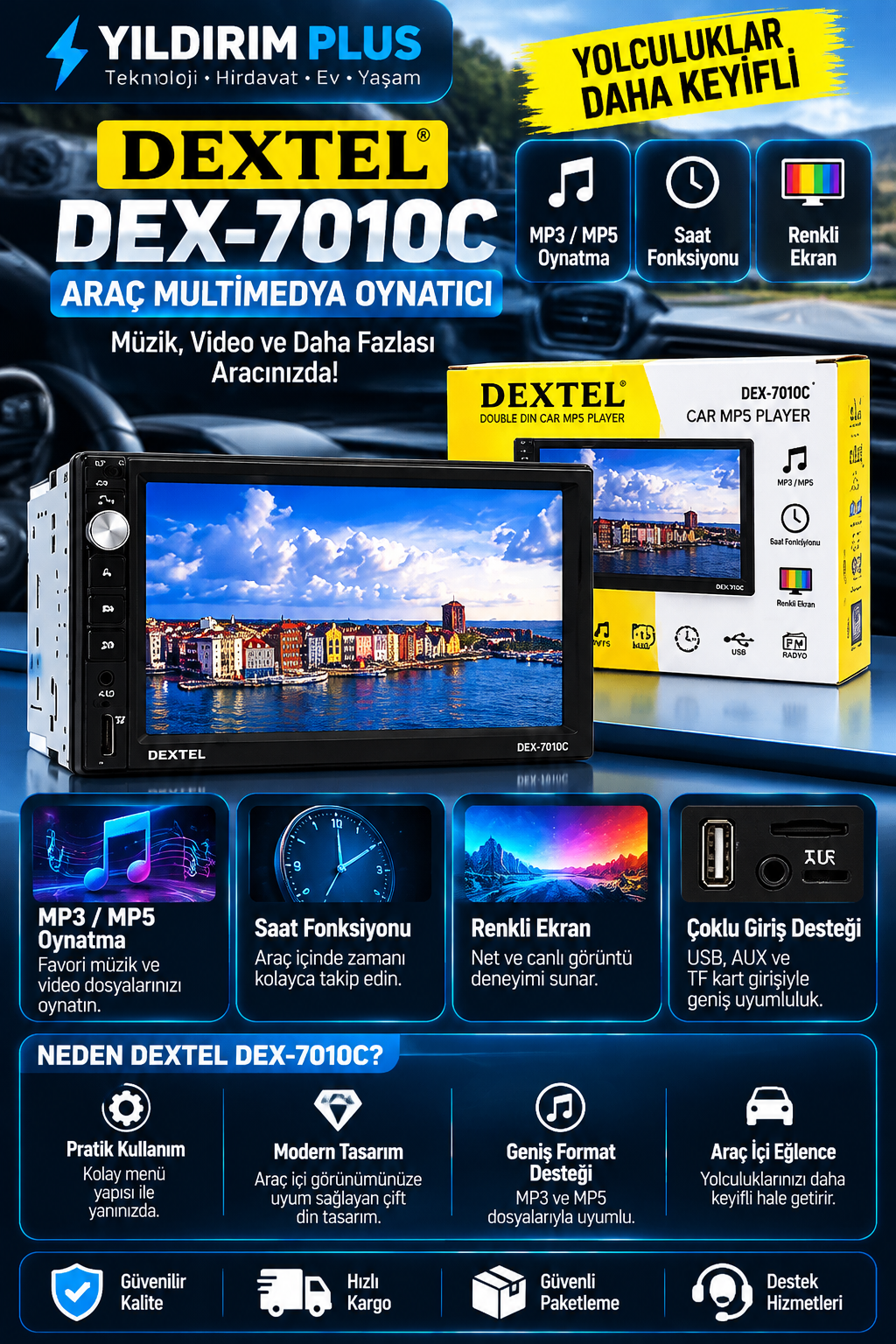 dextel araç multimedya oynatıcı tanıtımı dextel araç multimedya oynatıcı tanıtımı
