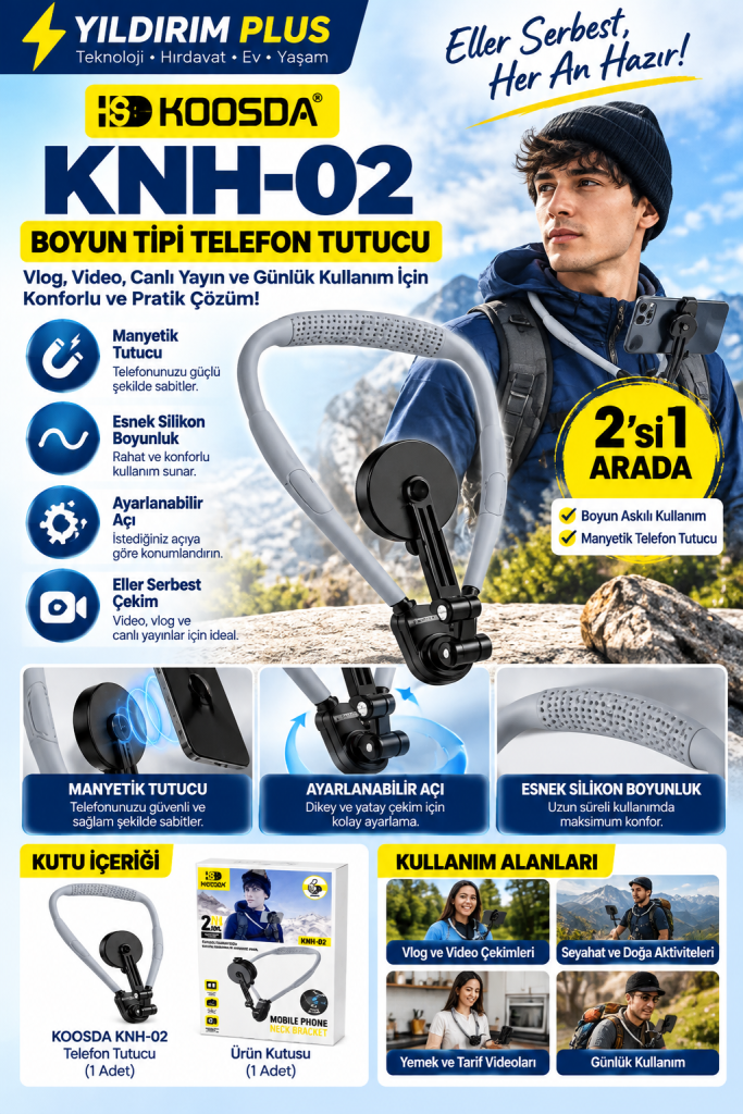 eller serbest telefon tutucu tanıtımı