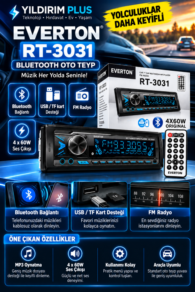 everton rt 3031 yolculuklara teknoloji