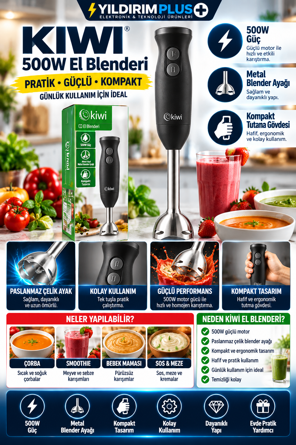 kiwi 500w el blenderi tanıtım posteri kiwi 500w el blenderi tanıtım posteri