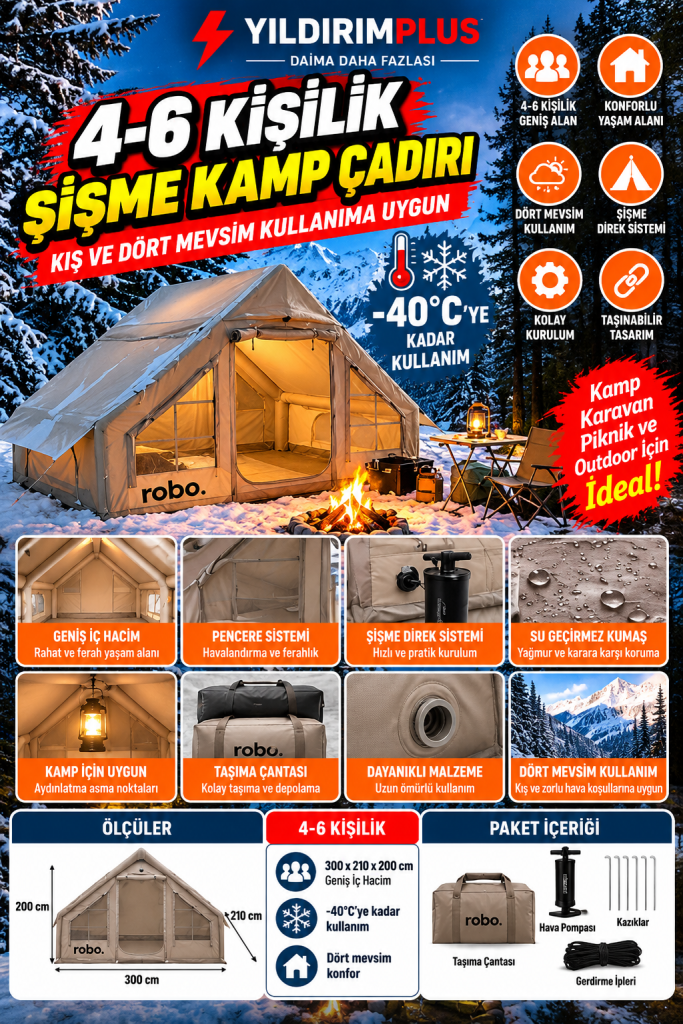 kış dağlarında dört mevsim kamp konforu