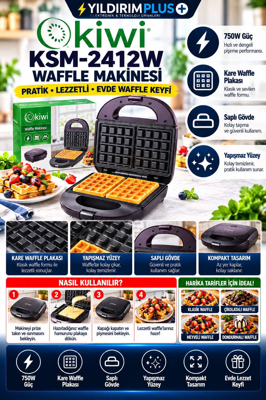 kiwi waffle makinesi tanıtım posteri kiwi waffle makinesi tanıtım posteri