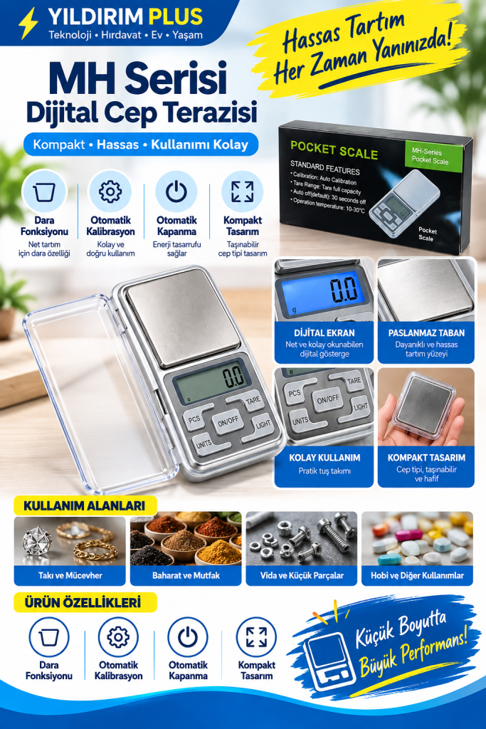 kompakt dijital cep terazisi reklamı
