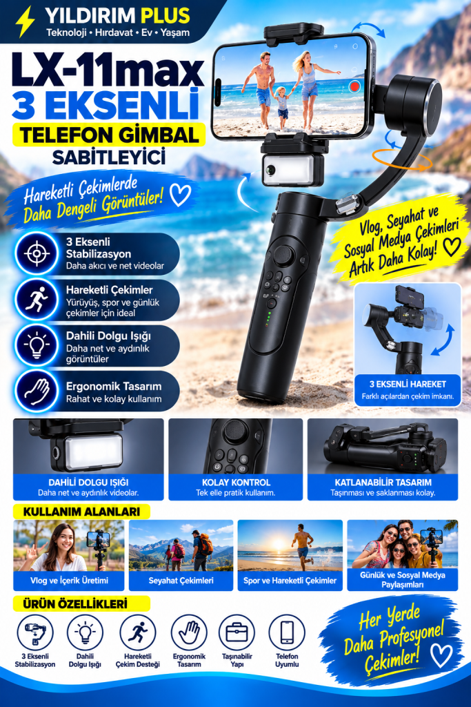 lx 11max gimbal ile profesyonel Çekimler