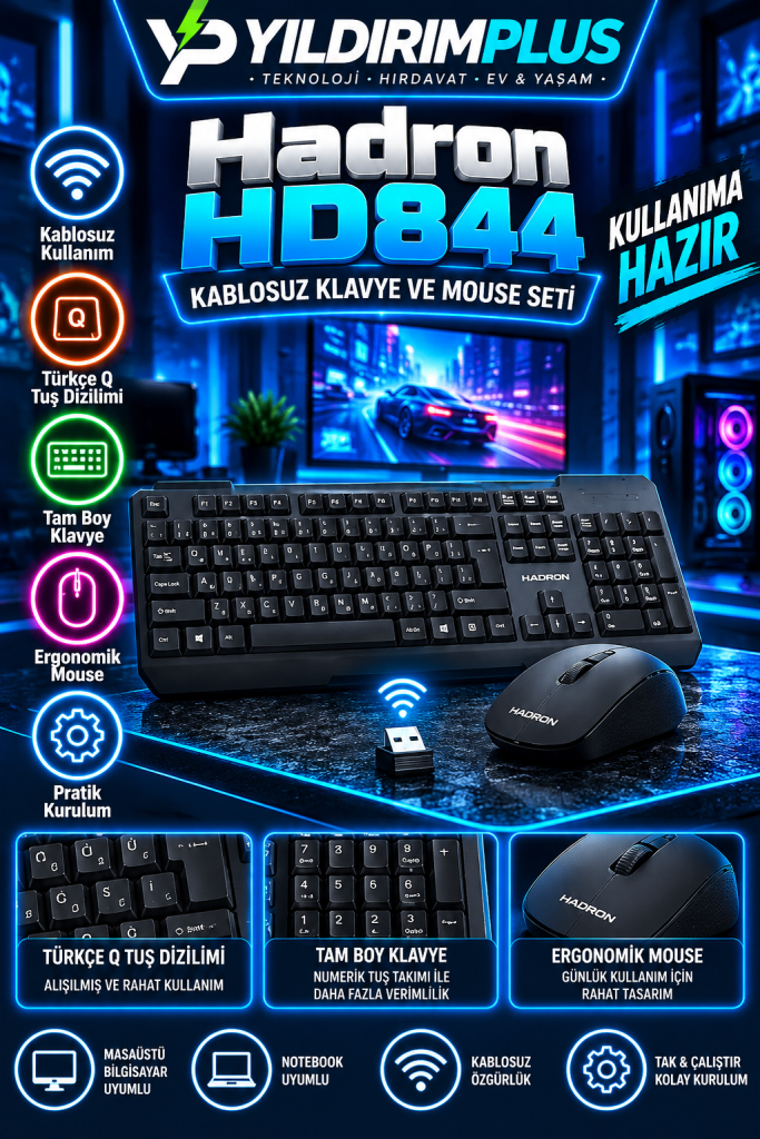 neon hadron hd844 kablosuz seti