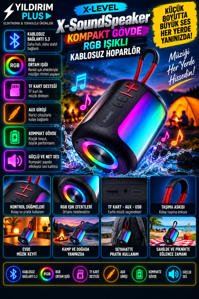 neon rgb hoparlör Ürün reklamı