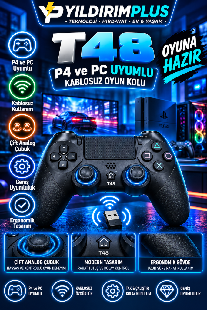 neon t48 kablosuz oyun kolu poster’i