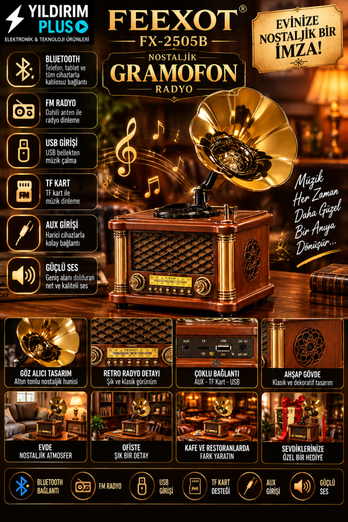 nostaljik feexot gramofon ve radyo