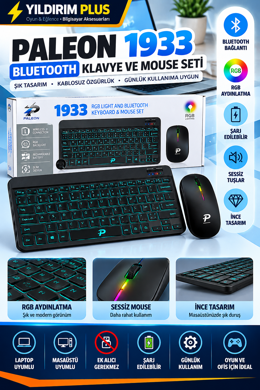 paleon 1933 rgb klavye ve mouse seti paleon 1933 rgb klavye ve mouse seti