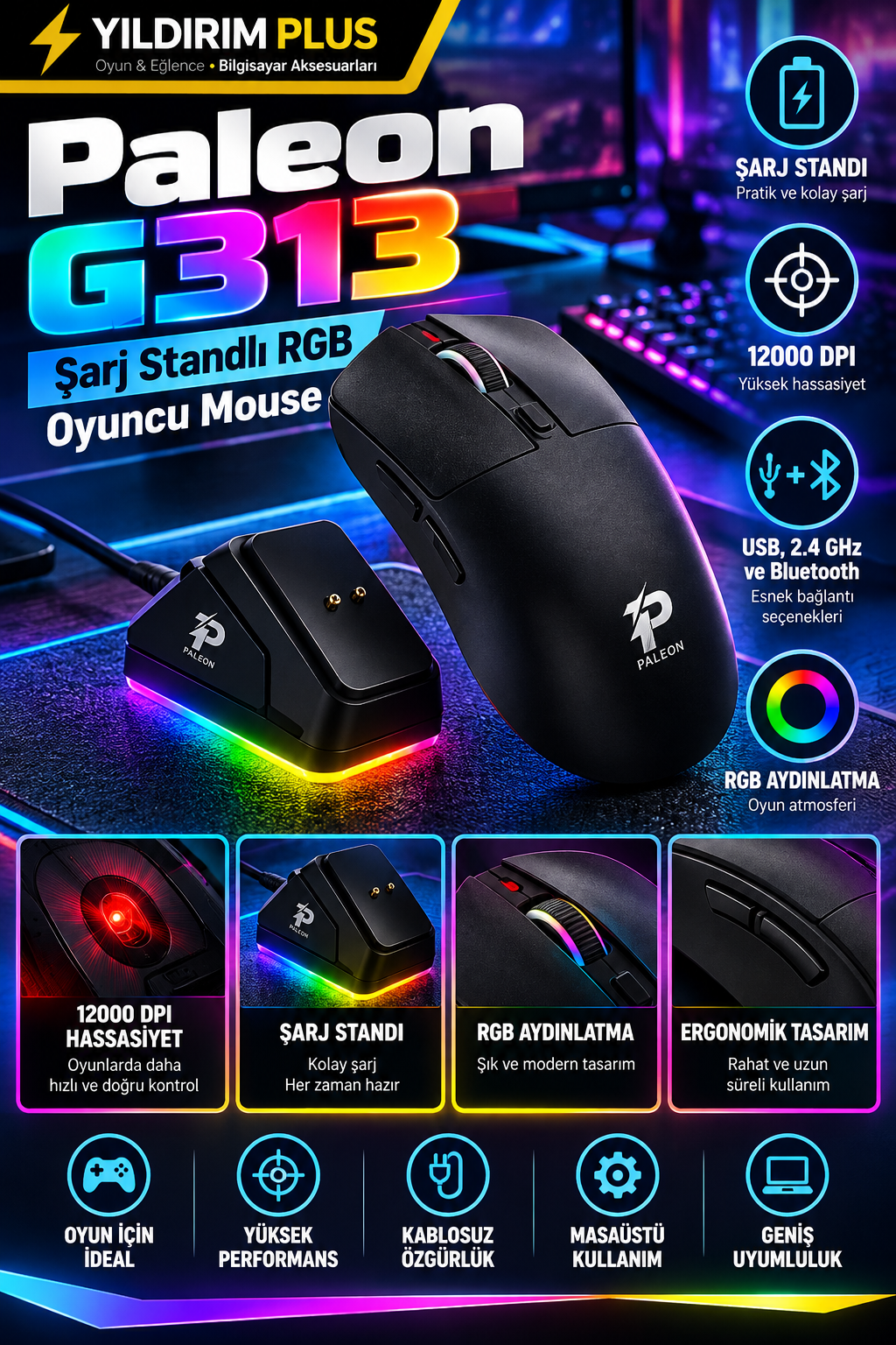 paleon g313 rgb oyuncu mouse paleon g313 rgb oyuncu mouse