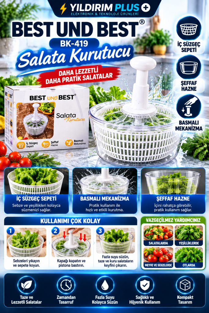 parlak salata kurutucu Ürün reklamı