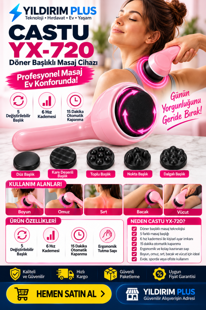 pembe castu yx 720 masaj cihazı reklamı