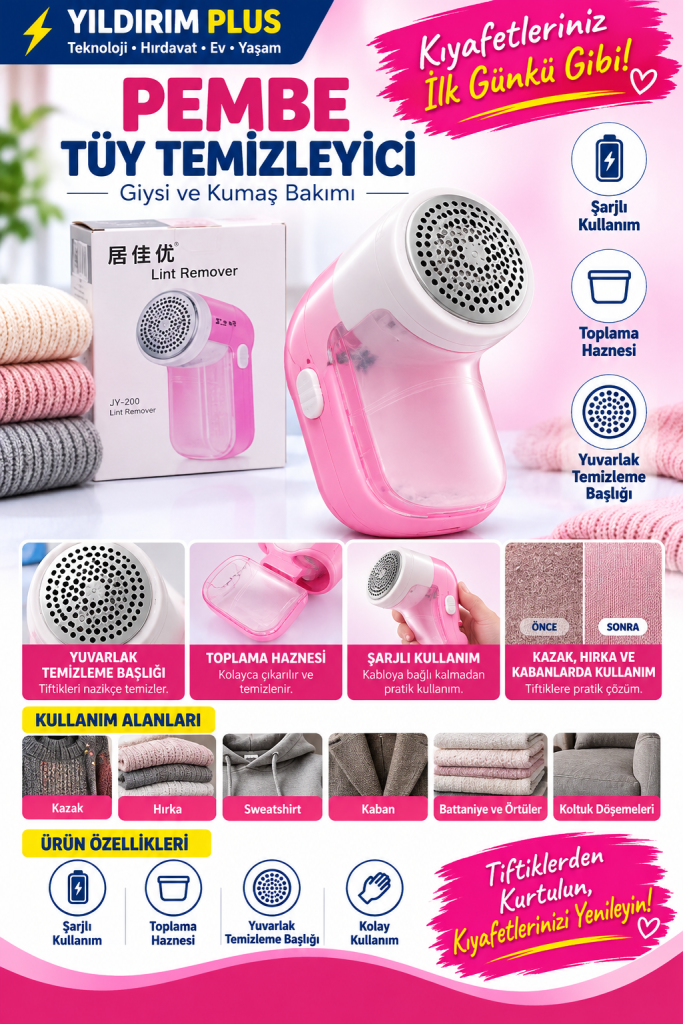 pembe tüy temizleyici tanıtım posteri