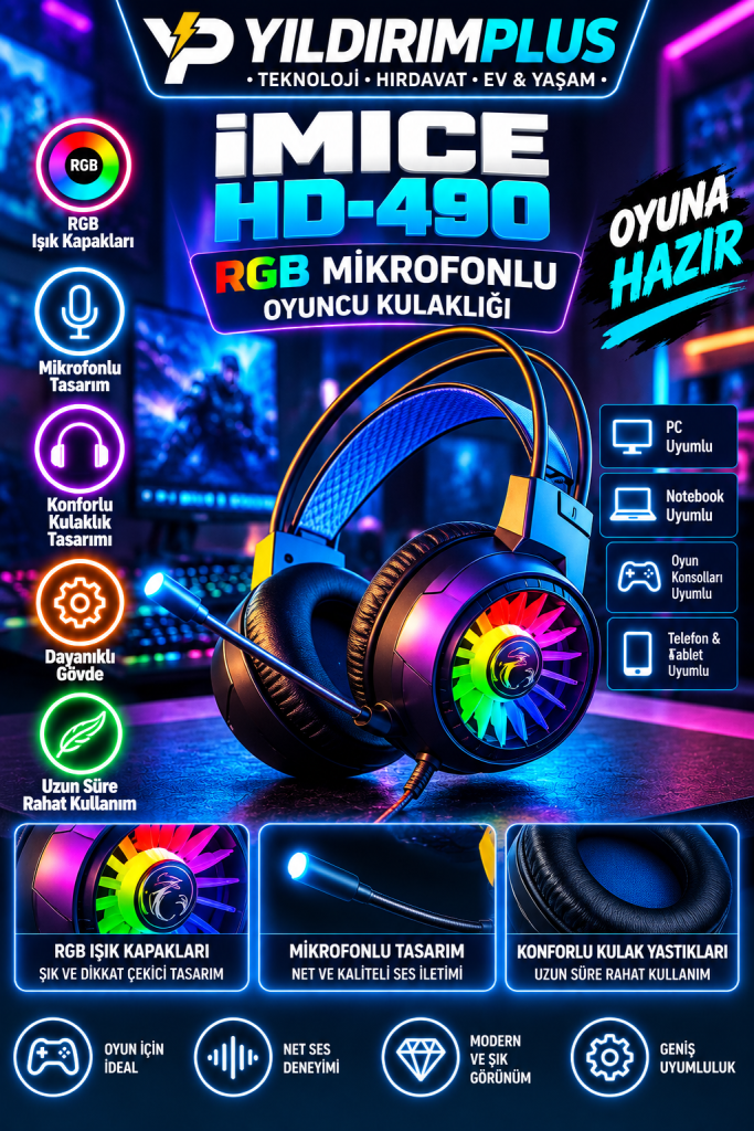 rgb mikrofonlu oyuncu kulaklığı poster’i (1)
