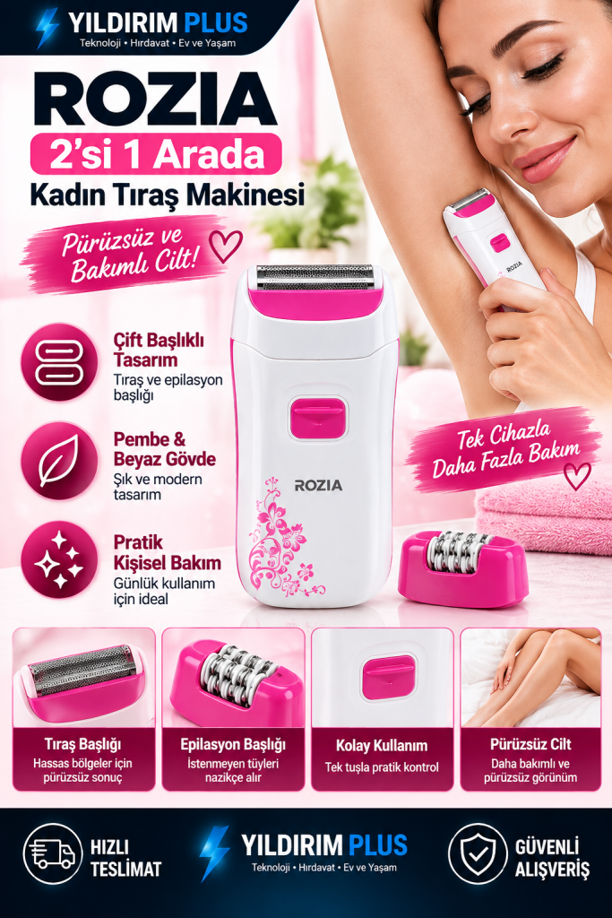 rozia 2’si 1 arada kadın tıraş makinesi (1)