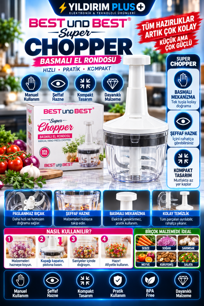 renkli super chopper Ürün reklamı
