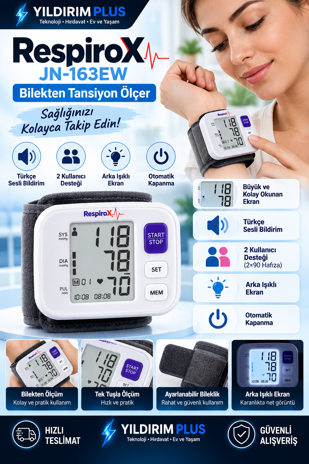 respirox bilekten tansiyon Ölçer reklamı respirox bilekten tansiyon Ölçer reklamı