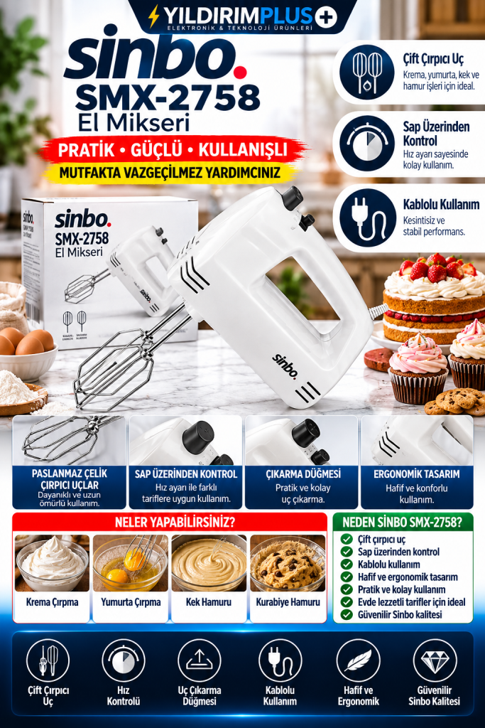 sinbo smx 2758 mutfak yardımcısı