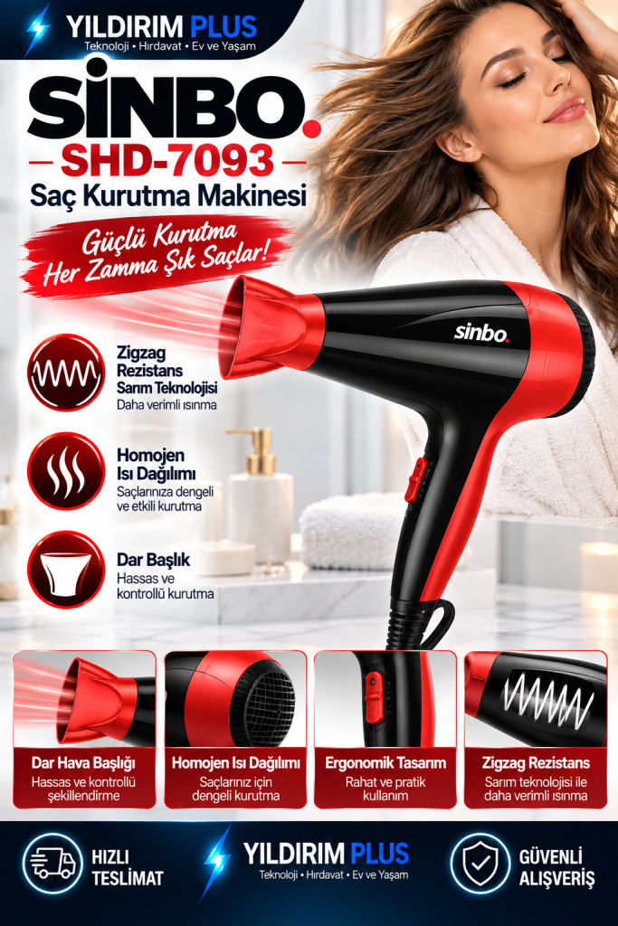 sinbo saç kurutma makinesi reklamı