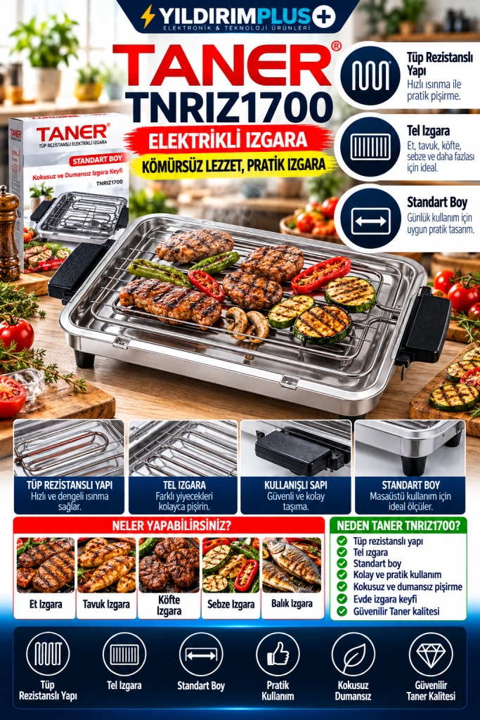 taner tnriz1700 elektrikli izgara reklamı