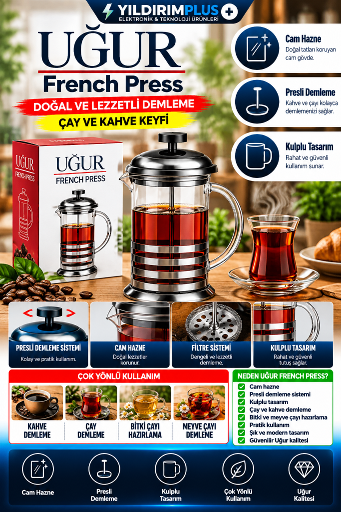 uğur french press kahve keyfi