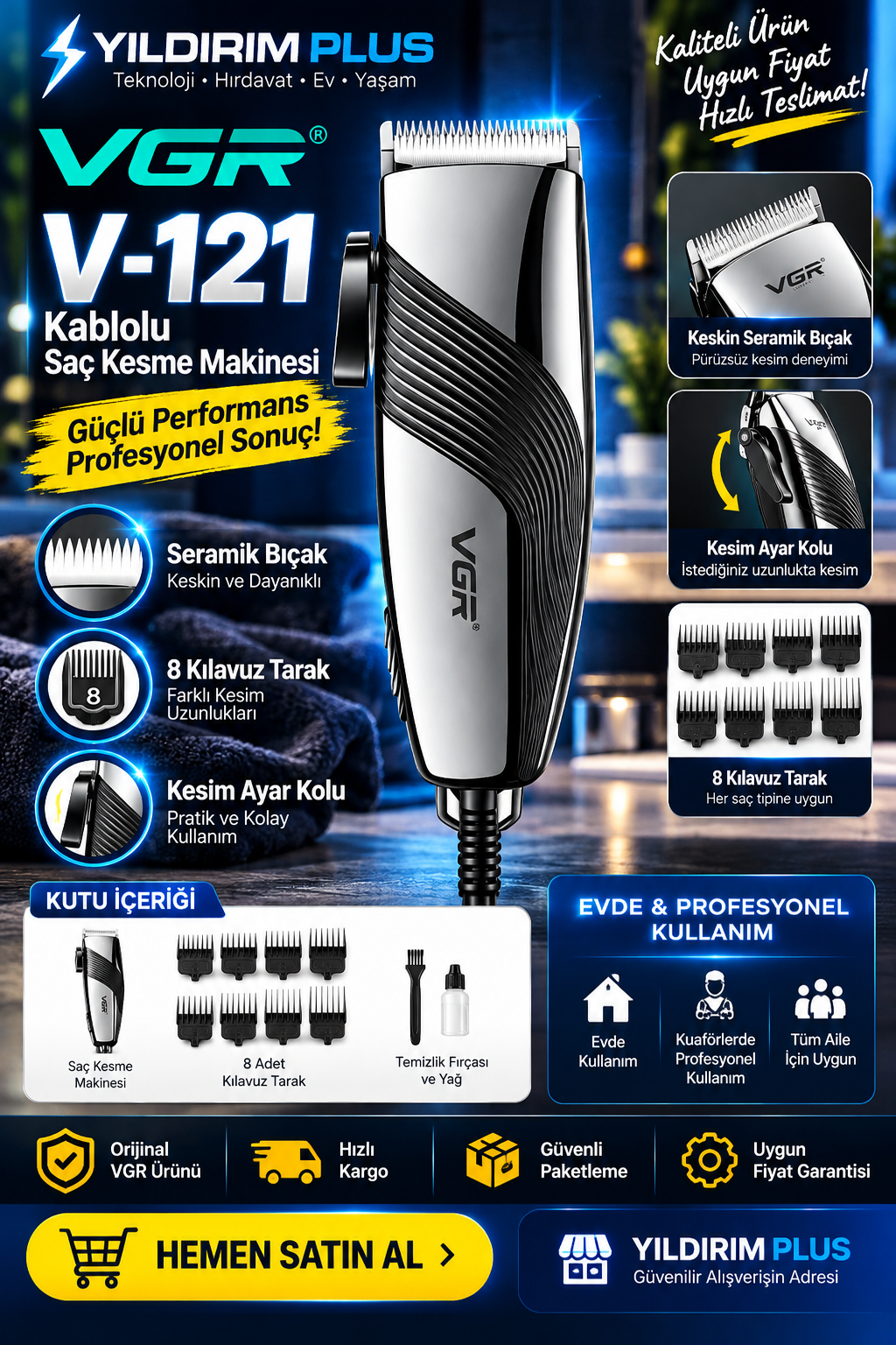 vgr v 121 profesyonel saç kesme makinesi vgr v 121 profesyonel saç kesme makinesi