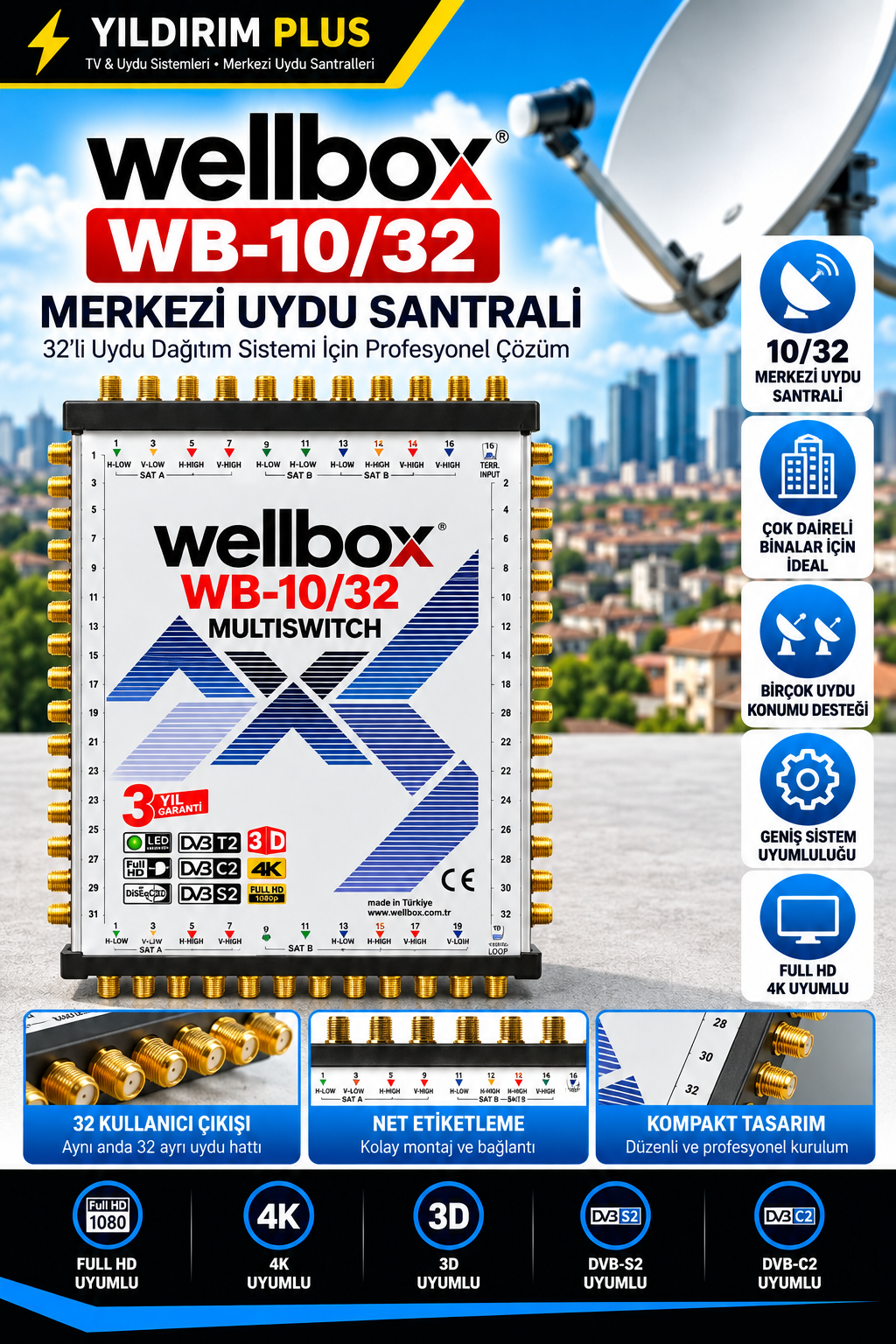 wellbox wb 10 32 merkezi uydu santrali wellbox wb 10 32 merkezi uydu santrali