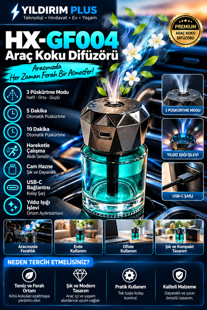 yıldırım plus araç koku difüzörü