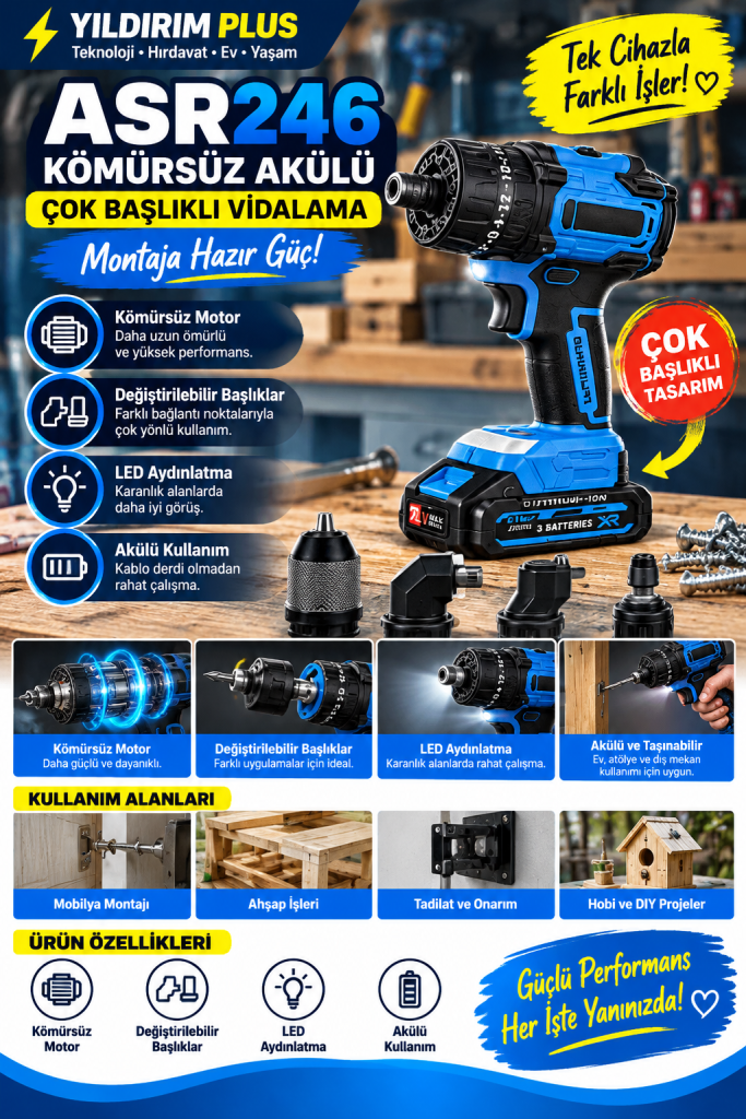 yıldırım plus Çok başlıklı vidalama kampanyası