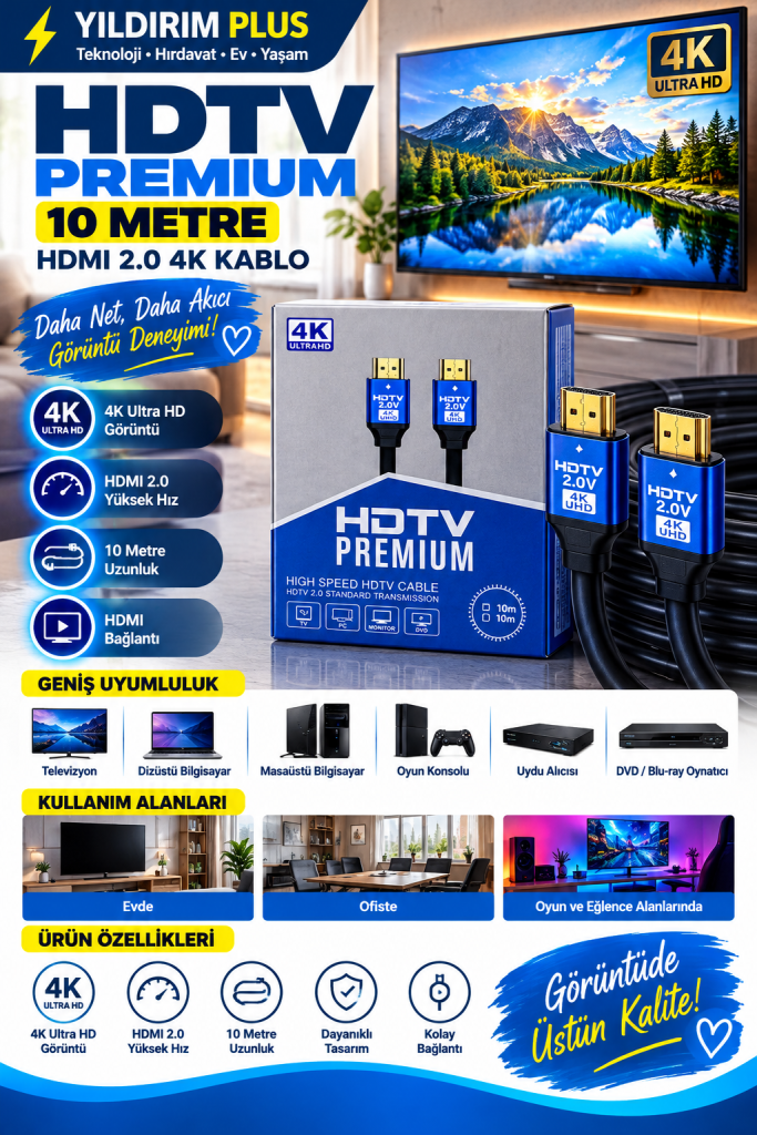 yıldırım plus premium hdmi kablo reklamı