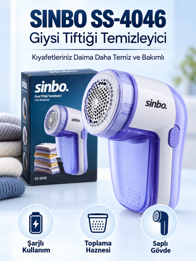 Sinbo SS4046 tiftik temizleyici ürün bannerı