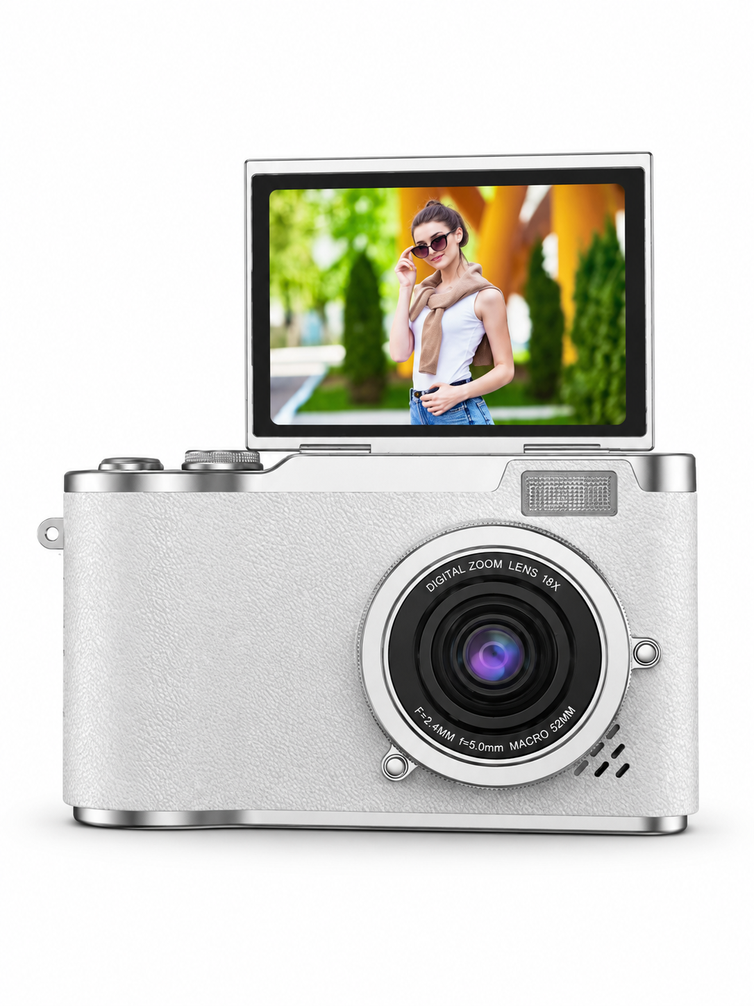 LK-007 4K 48 MP Açılır Ekranlı 18X Dijital Zoom Fotoğraf Makinesi LK-007 dijital fotoğraf makinesi, ürün görünümü