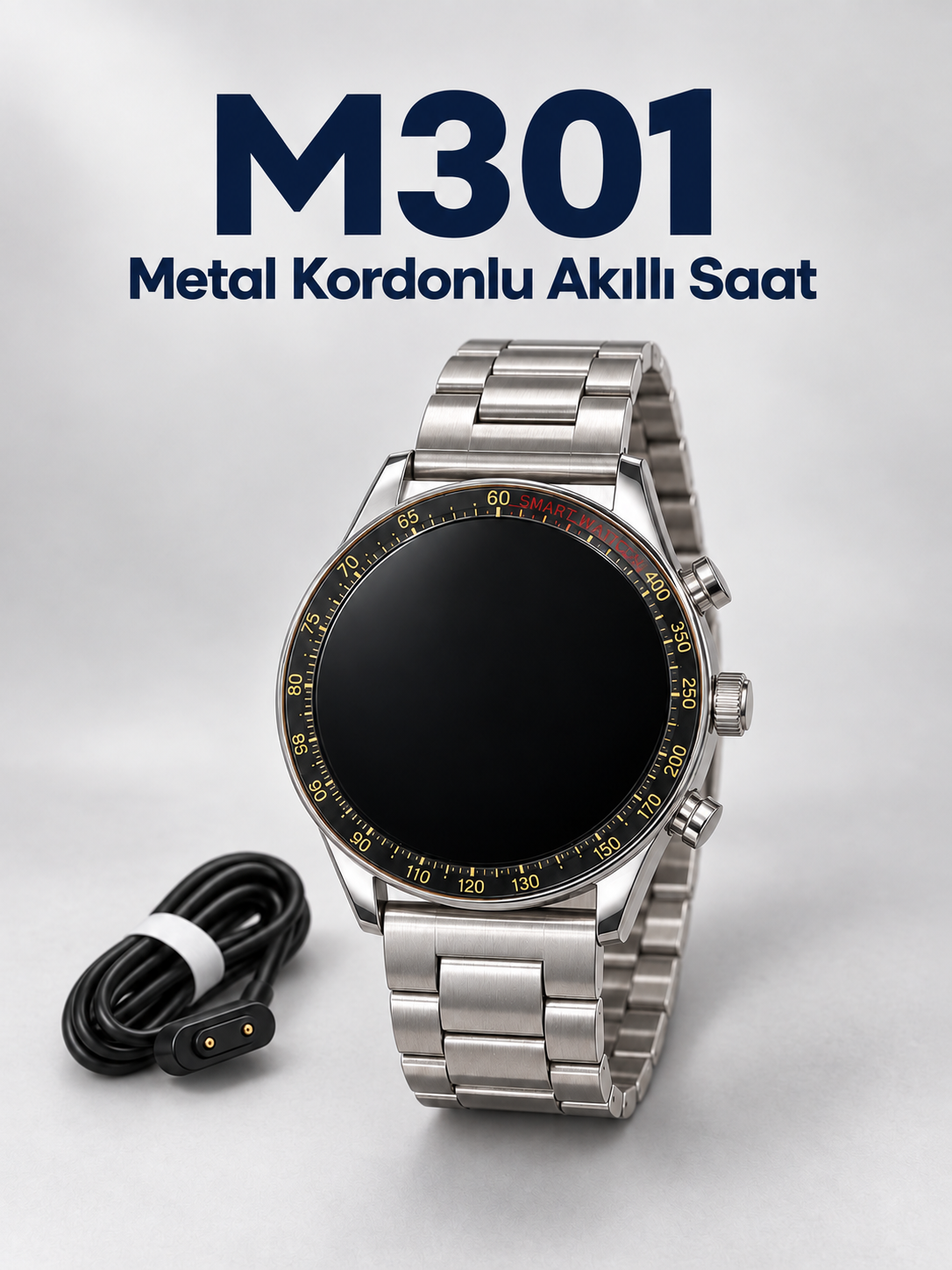 M301 Metal kordonlu yuvarlak akıllı saat M301 Metal kordonlu yuvarlak akıllı saat