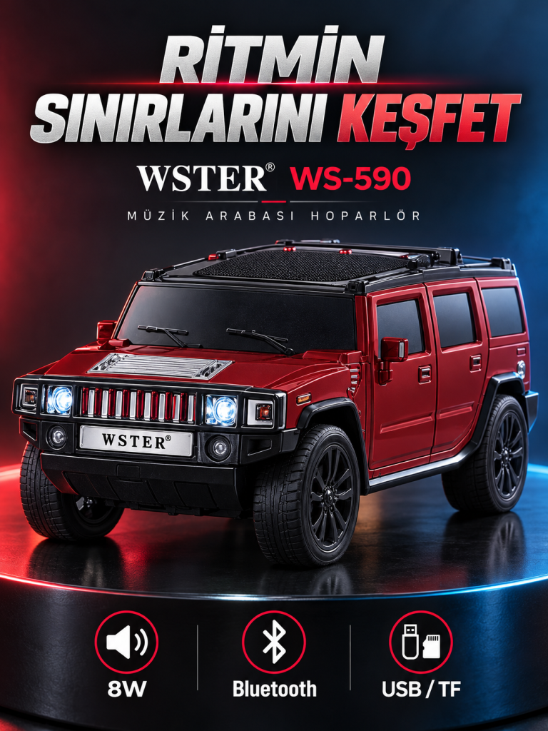 WSTER WS-590 Arazi Aracı Tasarımlı Hoparlör ürün görünümü