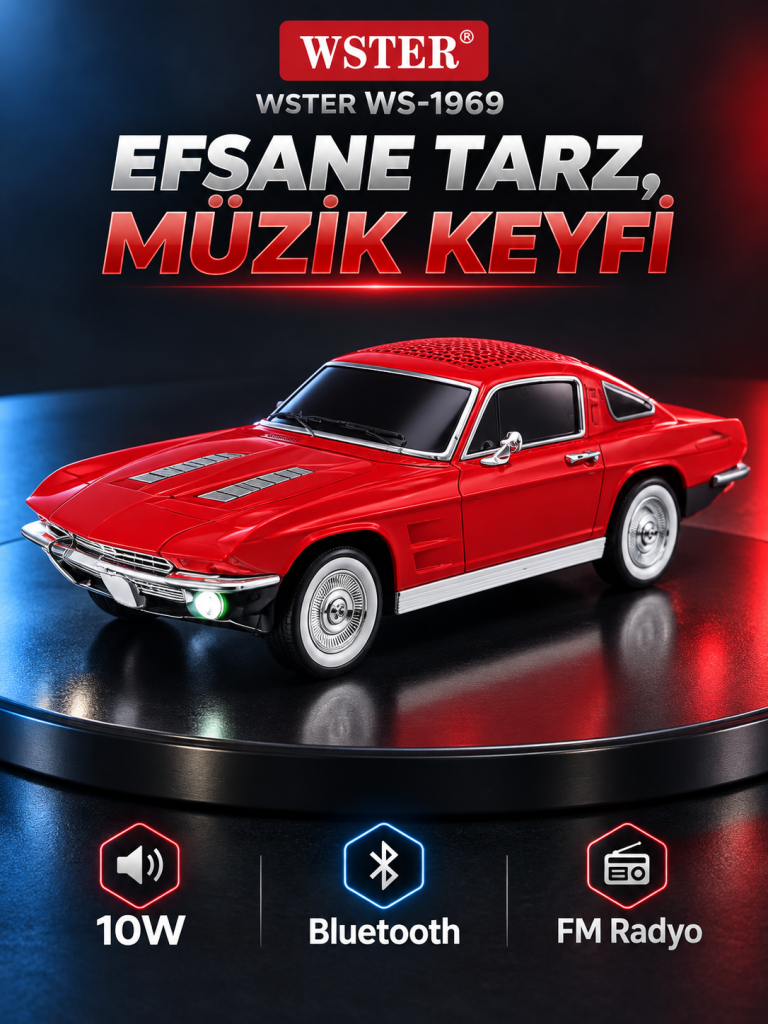 WSTER WS-1969 Klasik Otomobil Tasarımlı Hoparlör ürün görünümü