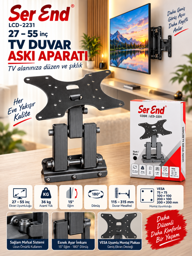 Ser End LCD-2231 27–55 inç TV Duvar Askı Aparatı ürün görseli