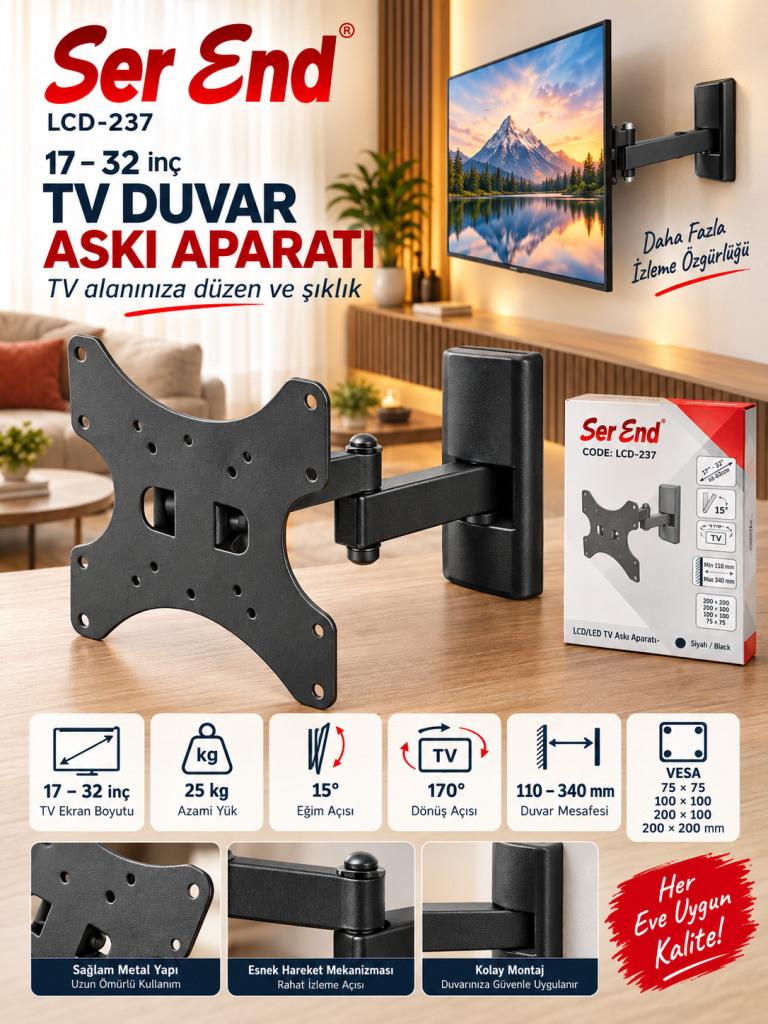 Ser End LCD-237 17–32 inç TV Duvar Askı Aparatı ürün görseli