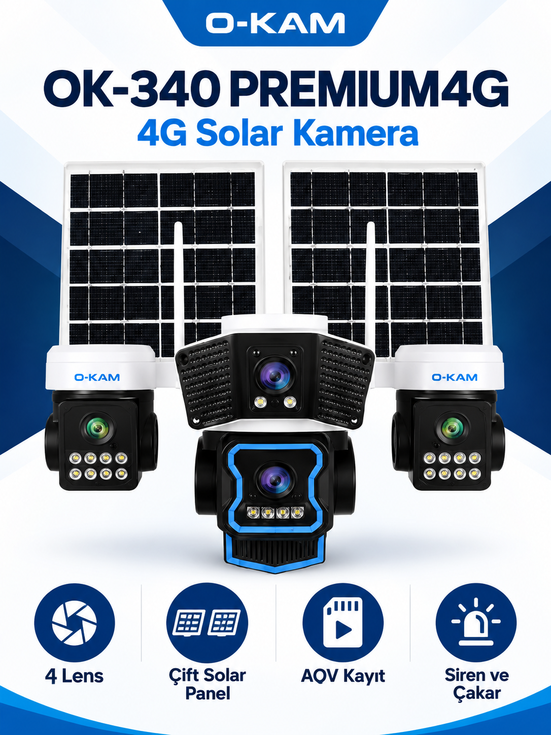 yea 20260922 068 O-KAM OK-340 PREMIUM4G 4G Solar Kamera ürün görünümü