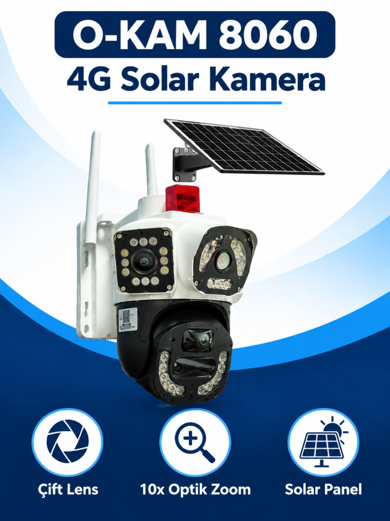 O-KAM 8060 4G Solar Kamera ürün görünümü