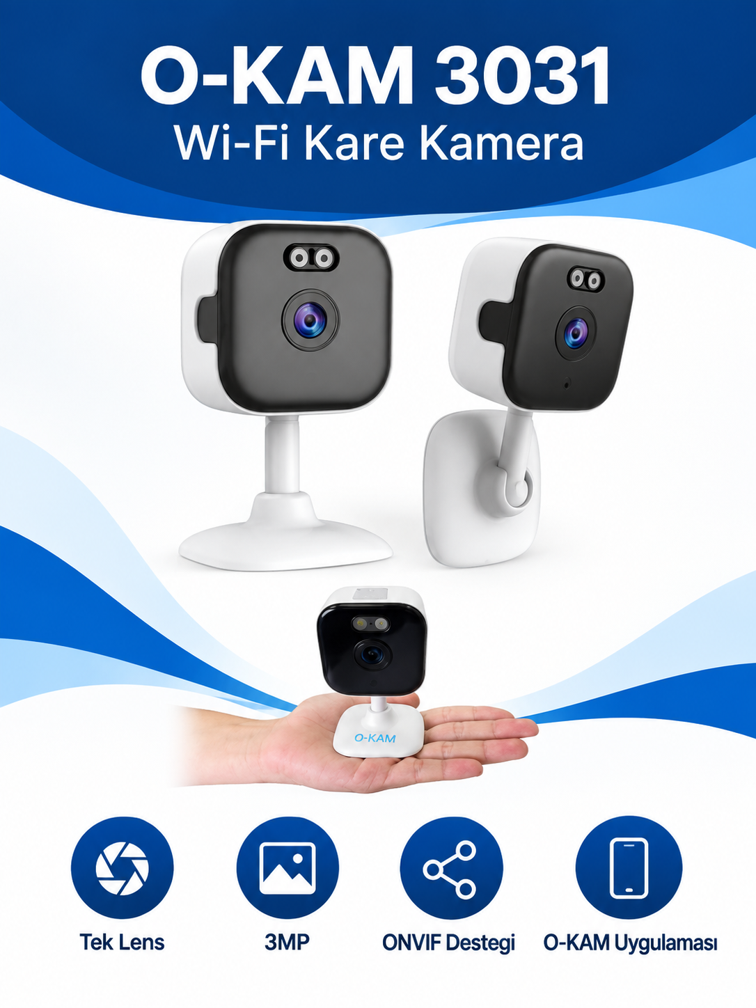 yea 20260922 078 O-KAM 3031 Wi-Fi Kare Kamera ürün görünümü