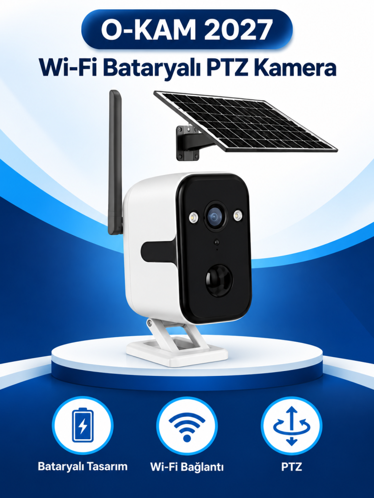 O-KAM 2027 Wi-Fi Bataryalı PTZ Kamera ürün görünümü